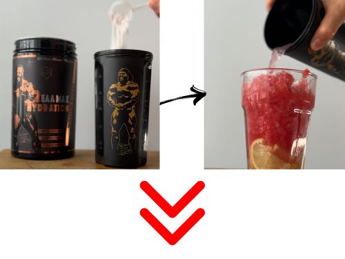 Obrázok pridania EAA do drinku